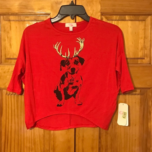 Cute GB Girls Stretch Blouse Top w/ Smiling Dog & Deer Horns
NWT
leggings jeans - Picture 11 of 16
